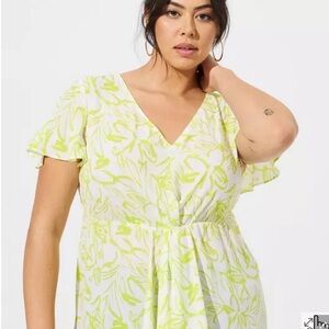 Georgette Twist Surplice Flutter Sleeve Blouse